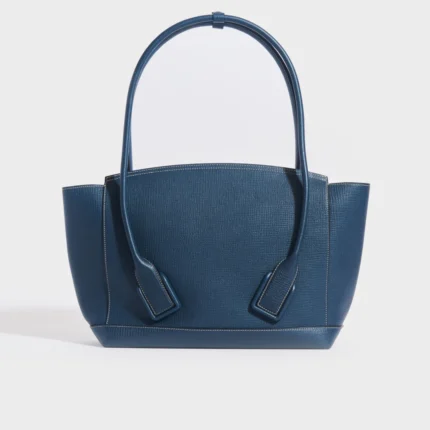 Arco Large Leather Tote Bag in Deep Blue